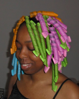 curlformers set on afro hair